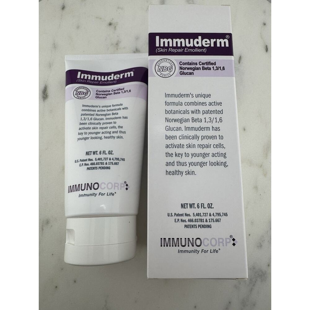 NEW Immuderm Skin Repair Emollient 6 FL.OZ Sealed Norwegian Beta‎ 1,3/1,6 Glucan